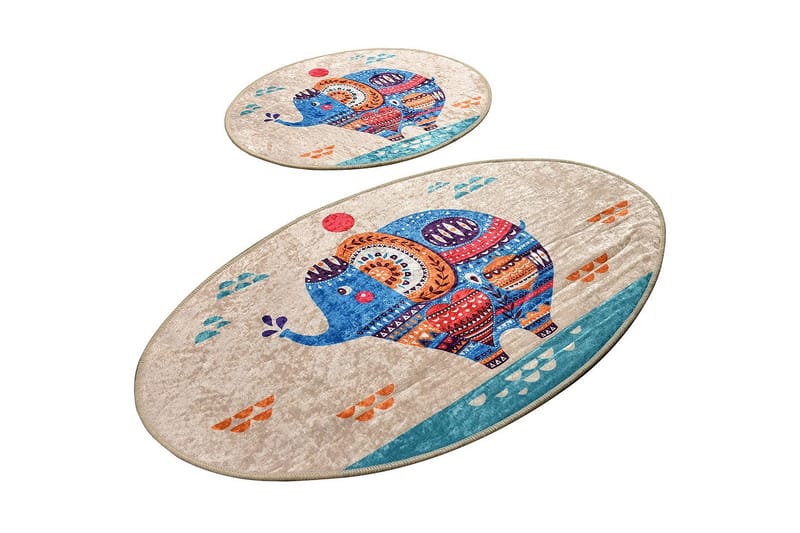 Niyanna Badeværelsesmåtte 2-pak, Flerfarvet