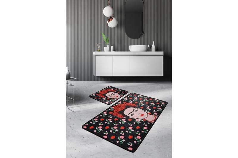 Niyanna Badeværelsesmåtte 2-pak - Flerfarvet - Tekstiler - Tæpper - Badeværelsesmåtte