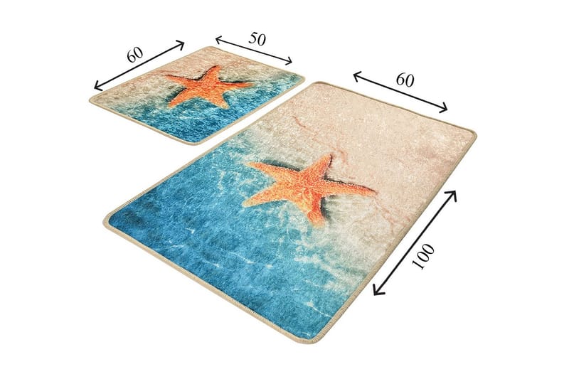 Niyanna Badeværelsesmåtte 2-pak - Flerfarvet - Tekstiler - Tæpper - Badeværelsesmåtte