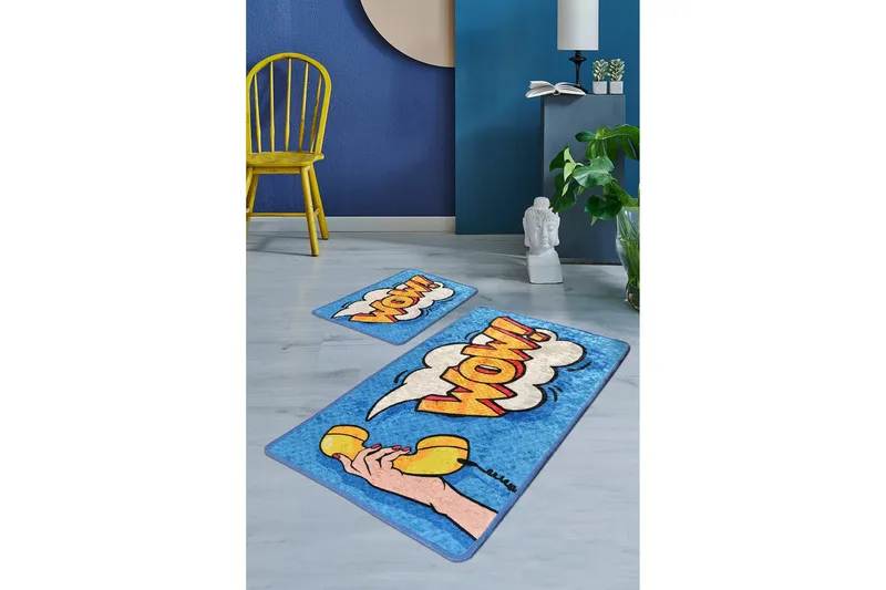 Niyanna Badeværelsesmåtte 2-pak - Flerfarvet - Tekstiler - Tæpper - Badeværelsesmåtte