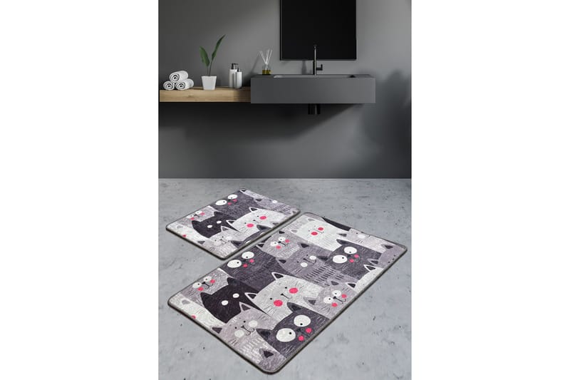 Niyanna Badeværelsesmåtte 2-pak - Flerfarvet - Tekstiler - Tæpper - Badeværelsesmåtte