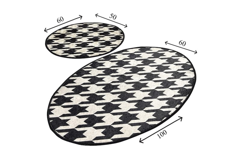 Niyanna Badeværelsesmåtte 2-pak - Flerfarvet - Tekstiler - Tæpper - Badeværelsesmåtte