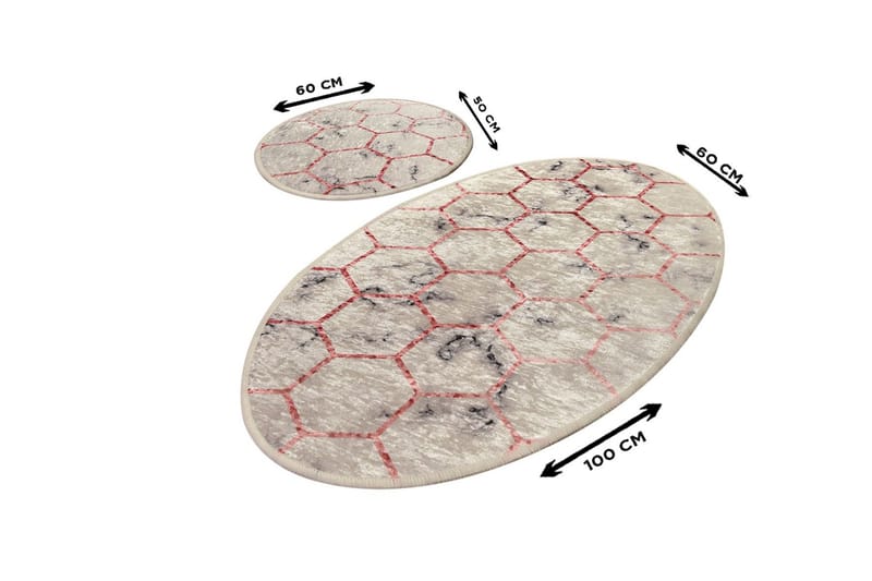 Niyanna Badeværelsesmåtte 2-pak - Flerfarvet - Tekstiler - Tæpper - Badeværelsesmåtte