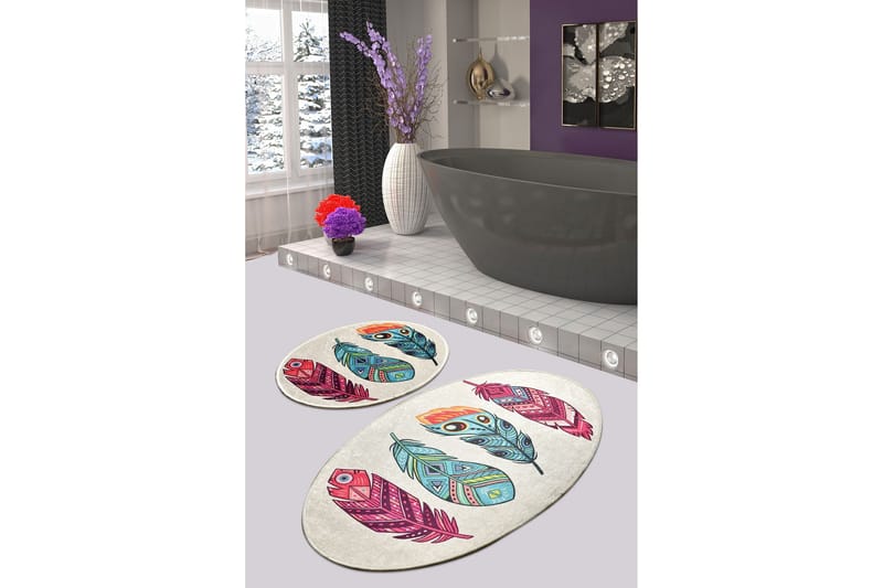 Niyanna Badeværelsesmåtte 2-pak - Flerfarvet - Tekstiler - Tæpper - Badeværelsesmåtte