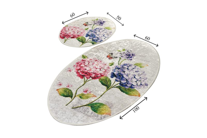 Niyanna Badeværelsesmåtte 2-pak - Flerfarvet - Tekstiler - Tæpper - Badeværelsesmåtte