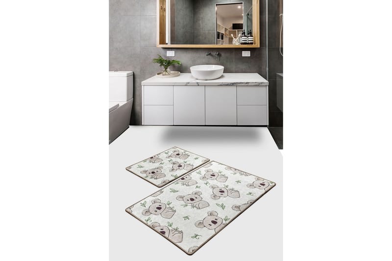 Niyanna Badeværelsesmåtte 2-pak - Flerfarvet - Tekstiler - Tæpper - Badeværelsesmåtte