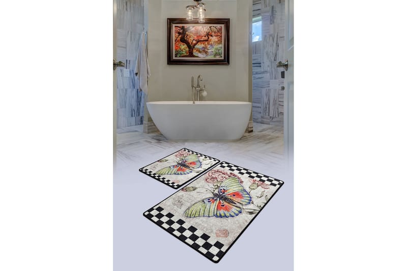 Niyanna Badeværelsesmåtte 2-pak - Flerfarvet - Tekstiler - Tæpper - Badeværelsesmåtte