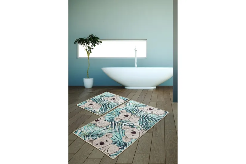 Niyanna Badeværelsesmåtte 2-pak - Flerfarvet - Tekstiler - Tæpper - Badeværelsesmåtte