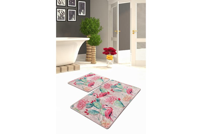 Niyanna Badeværelsesmåtte 2-pak - Flerfarvet - Tekstiler - Tæpper - Badeværelsesmåtte