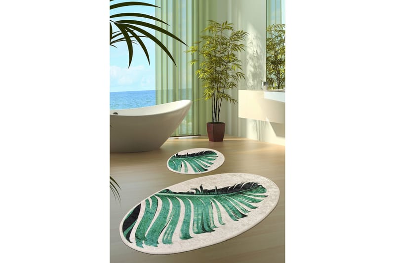 Niyanna Badeværelsesmåtte 2-pak - Flerfarvet - Tekstiler - Tæpper - Badeværelsesmåtte