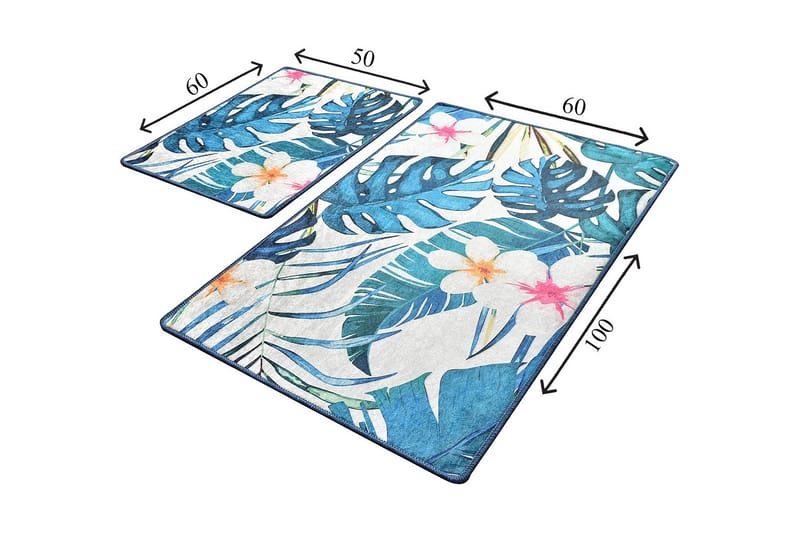 Niyanna Badeværelsesmåtte 2-pak - Flerfarvet - Tekstiler - Tæpper - Badeværelsesmåtte