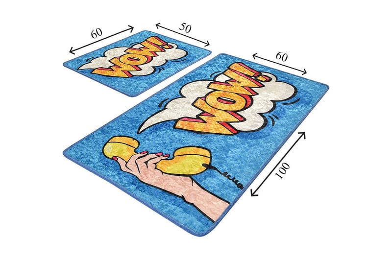 Niyanna Badeværelsesmåtte 2-pak - Flerfarvet - Tekstiler - Tæpper - Badeværelsesmåtte