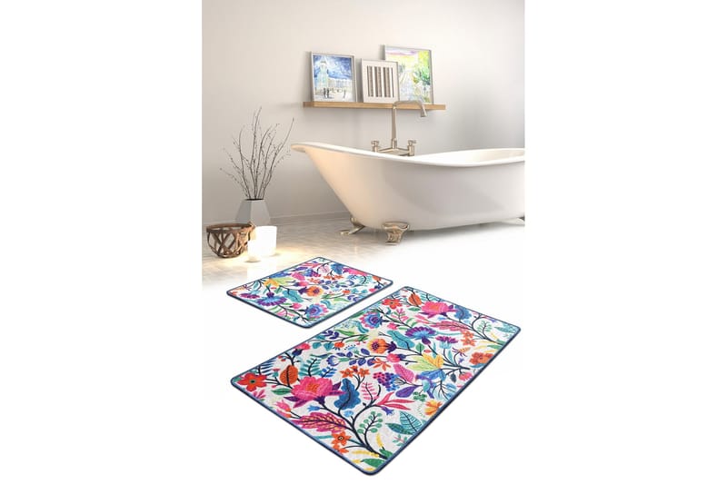 Niyanna Badeværelsesmåtte 2-pak - Flerfarvet - Tekstiler - Tæpper - Badeværelsesmåtte
