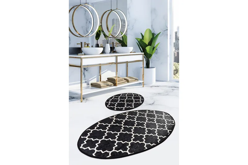 Niyanna Badeværelsesmåtte 2-pak - Flerfarvet - Tekstiler - Tæpper - Badeværelsesmåtte