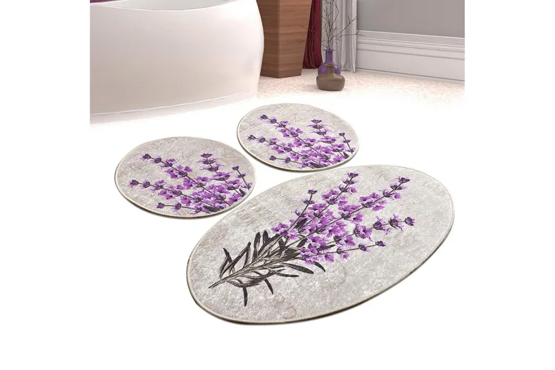 Niyanna Badeværelsesmåtte 3-pak, Flerfarvet