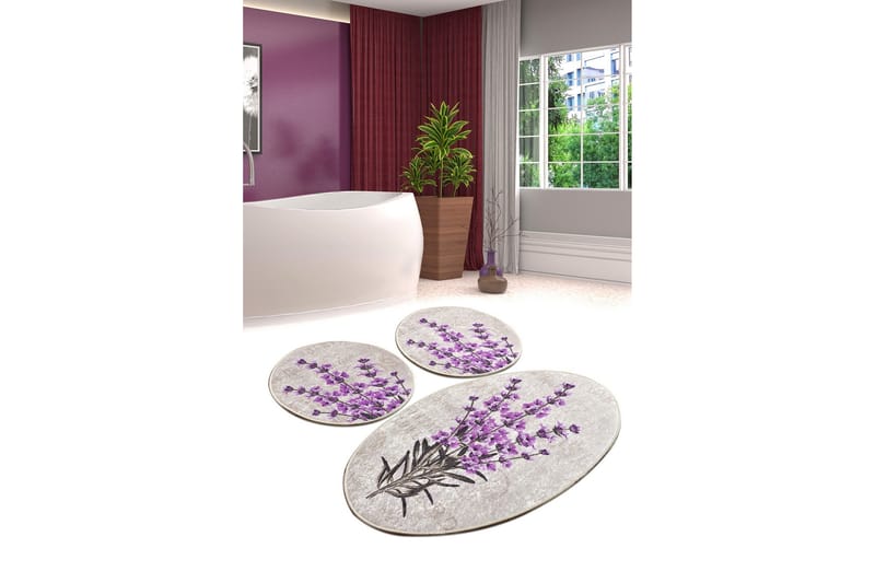 Niyanna Badeværelsesmåtte 3-pak - Flerfarvet - Tekstiler - Tæpper - Badeværelsesmåtte