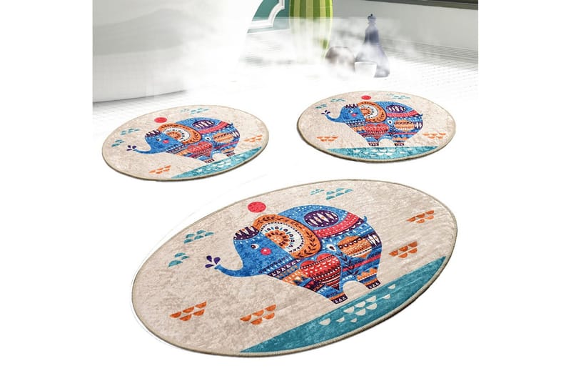 Niyanna Badeværelsesmåtte 3-pak, Flerfarvet