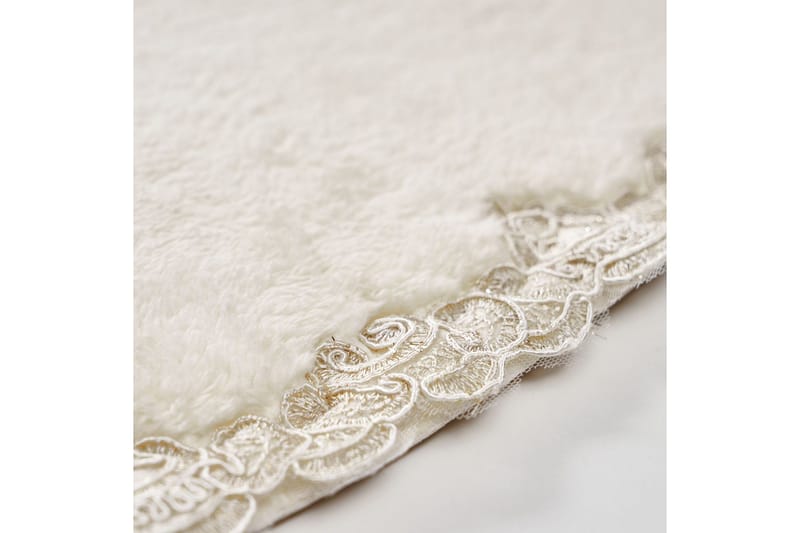 Pakhali Badeværelsestæppe 65x115 cm Rektangulær - Creme - Tekstiler - Tæpper - Badeværelsesmåtte