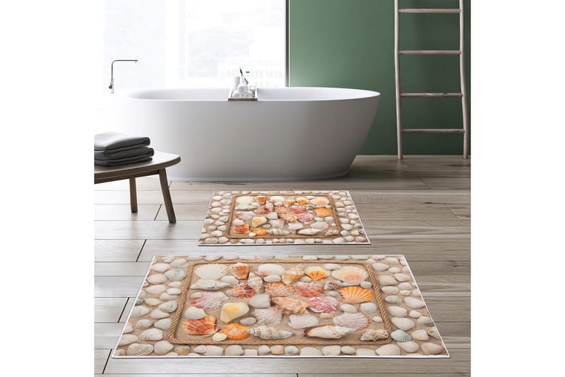 Pale Badeværelsestæppe 60x150 cm Rektangulært, Flerfarvet