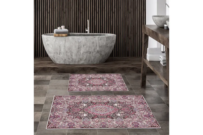 Palvi Badeværelsestæppe 60x150 cm Rektangulær, Flerfarvet