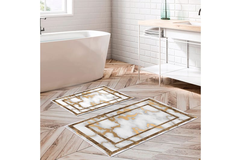 Panaj Badeværelsestæppe 60x150 cm Rektangulært, Flerfarvet