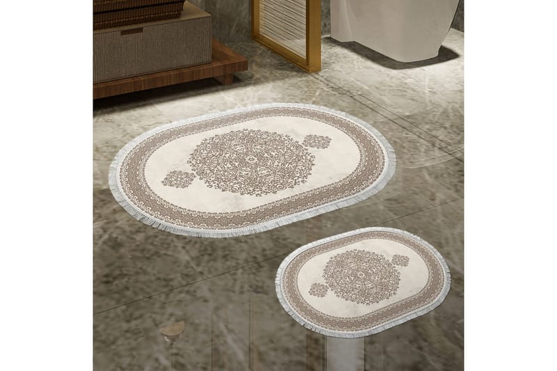 Panchma Badeværelsestæppe 60x150 cm Rektangulær, Brun