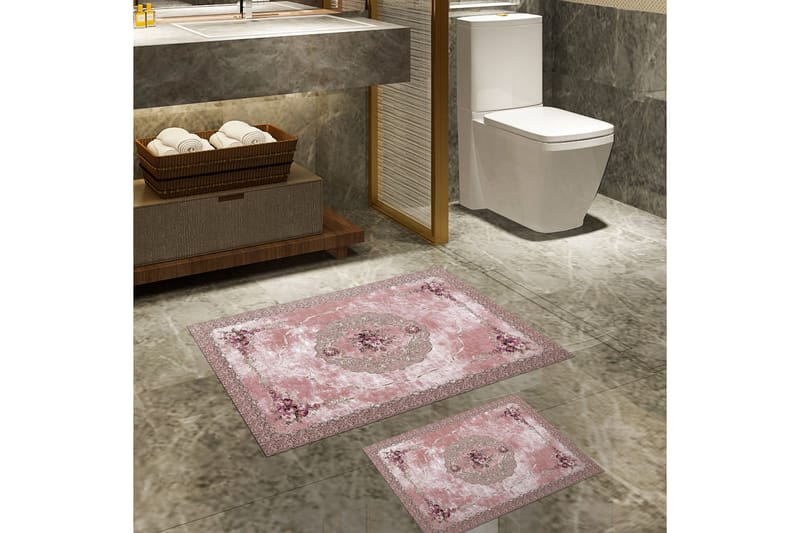 Panchuri Badeværelsestæppe 60x150 cm Rektangulær, Flerfarvet