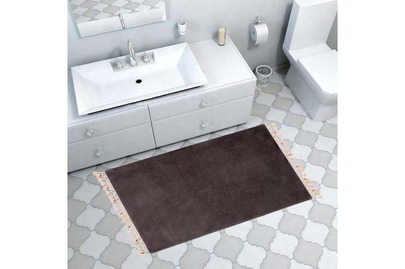 Pandit Badeværelsestæppe 50x75 cm Rektangulær, Antracit