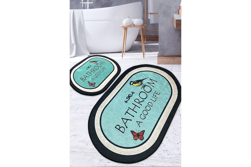 Pani Badeværelsestæppe 60x100 cm Rektangulær, Flerfarvet