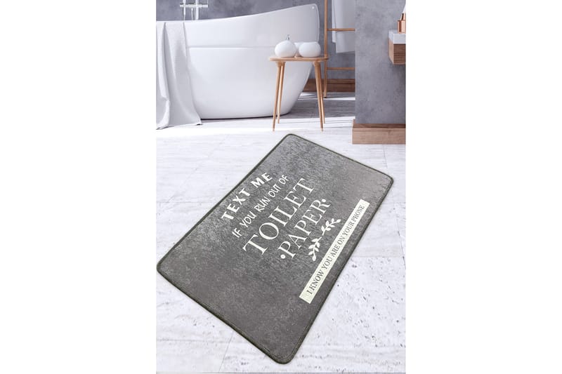 Pankaj Badeværelsestæppe 70x120 cm Rektangulær, Grå