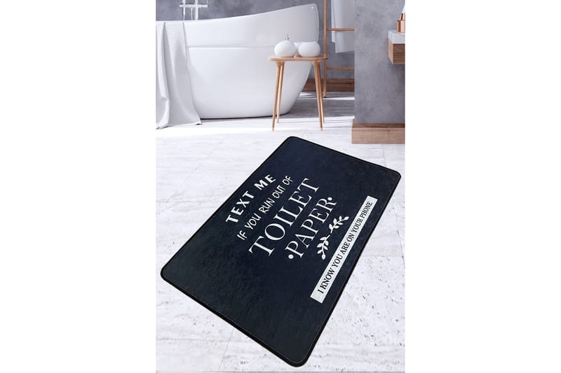 Pankaj Badeværelsestæppe 70x120 cm Rektangulær - Sort - Tekstiler - Tæpper - Badeværelsesmåtte