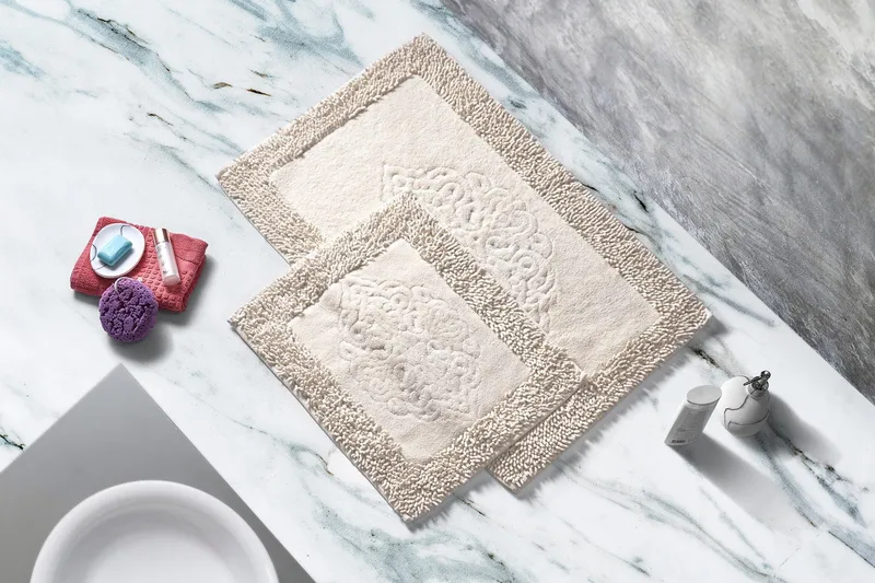 Papudi Badrumsmatta 60x100 cm Rektangulär Creme, undefined