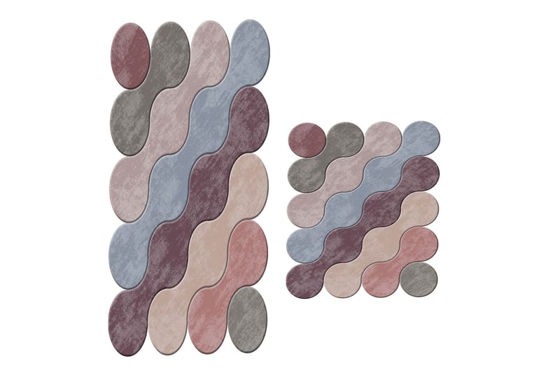 Paramjeet Badeværelsestæppe 60x100 cm Rektangulær - Flerfarvet - Tekstiler - Tæpper - Badeværelsesmåtte