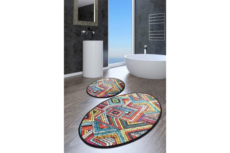 Pardep Badeværelsestæppe 60x100 cm Rektangulær, Flerfarvet