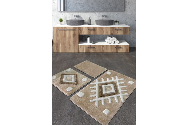 Pareeti Badeværelsestæppe 60x100 cm Rektangulær, Stengrå