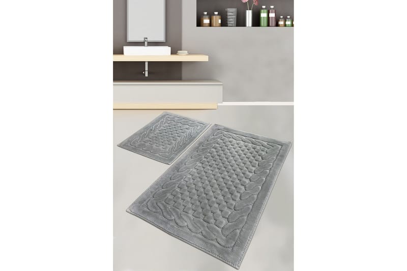 Parerna Badeværelsestæppe 60x100 cm Rundt, Grå