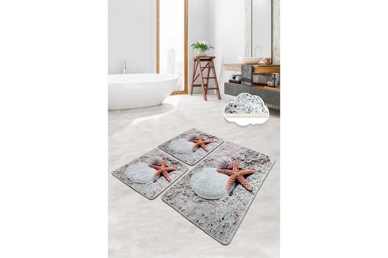 Parikh Badeværelsestæppe 60x100 cm Rundt, Flerfarvet