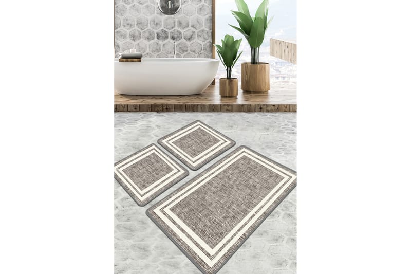 Parkash Badeværelsestæppe 60x100 cm Rektangulær, Flerfarvet