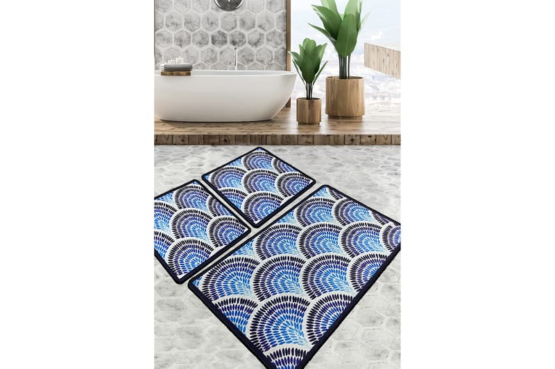 Parmeshwar Badeværelsestæppe 60x100 cm Rektangulær, Flerfarvet