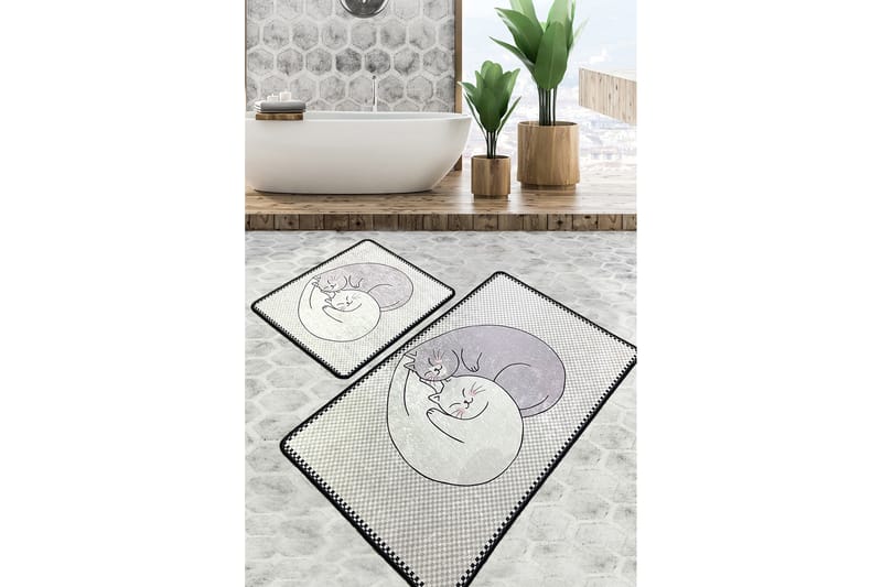 Parmeshwari Badeværelsestæppe 60x100 cm Rektangulær, Flerfarvet