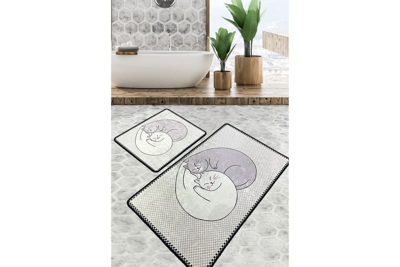 Parmeshwari Badeværelsestæppe 60x100 cm Rektangulær, Flerfarvet