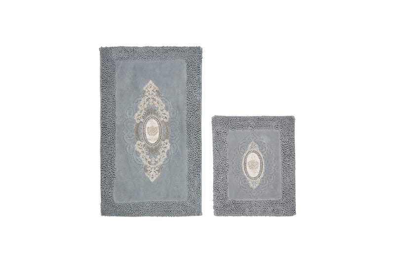 Parmeswari Badrumsmatta 60x100 cm Rektangulär Grey - Tekstiler - Tæpper - Badeværelsesmåtte