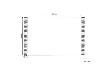 Bademli Ryetæppe 140x200 cm - Blå - Tekstiler - Tæpper - Fladvævet tæppe