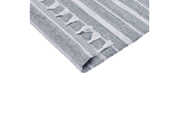 Bademli Ryetæppe 140x200 cm - Grå - Tekstiler - Tæpper - Fladvævet tæppe