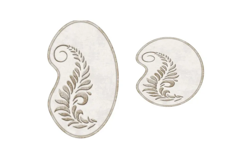 Badenamåttesæt (2 stykker) Elevate Creme, Cremevhid