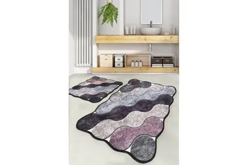 Badenamåttesæt (2 stykker) Sufia Lilla / Grå / Lyserød