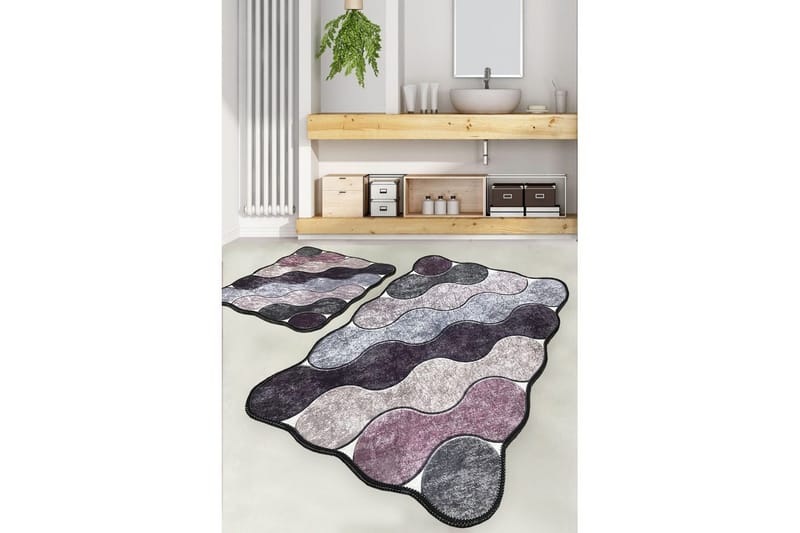 Badenamåttesæt (2 stykker) Sufia Lilla / Grå / Lyserød, Lilla / Grå / Lyserød