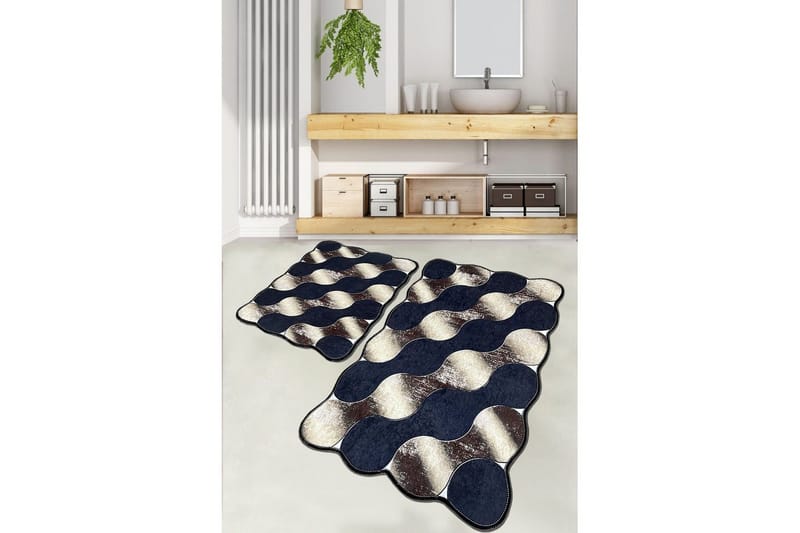 Badenamåttesæt (2 stykker) Sufia Mørk Blå / Rany / Beige, Mørk Blå / Rany / Beige