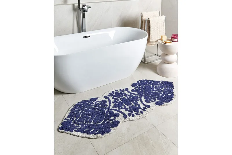 Badeværelsesmåtte Canbar - Blå, Hvid - Tekstiler - Tæpper - Badeværelsesmåtte