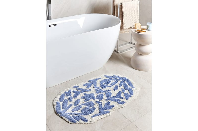Badeværelsesmåtte Derik - Blå, Hvid - Tekstiler - Tæpper - Badeværelsesmåtte